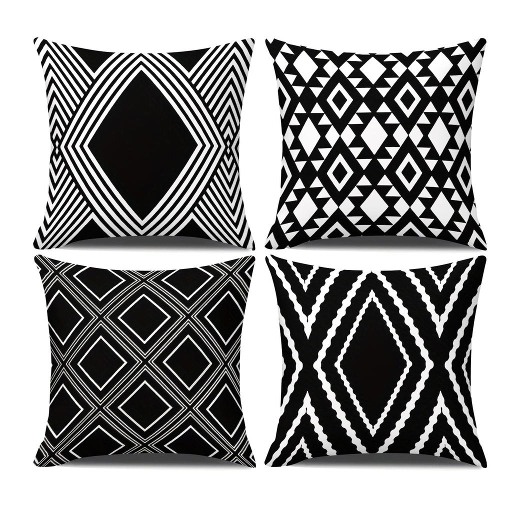 Brown - Toned Floral Pattern Pillowcasebedroom Living Room Sofa Home Decor Polyester Cushion Cover With Zipper