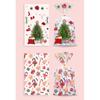 50pcs Reusable Christmas Gift Bags with Golden Ribbon - Santa/Reindeer/Trees/Holly/Candy Canes Patterns, For Christmas
