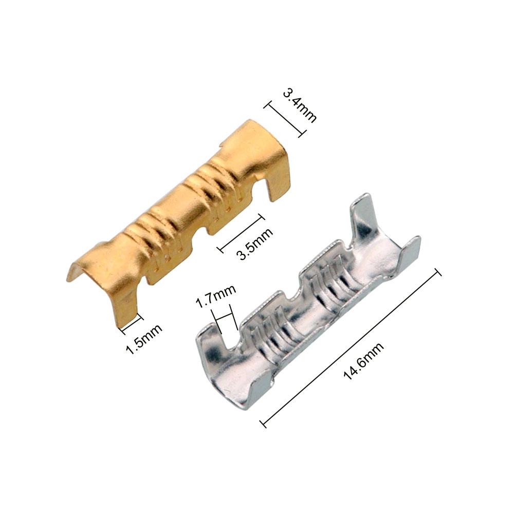 50PCS 453 U-shaped Terminal Tab Cold Inserts Connectors Cold Terminal Small Teeth Fascia Terminal 0.3-1.5mm2 Car Accessories