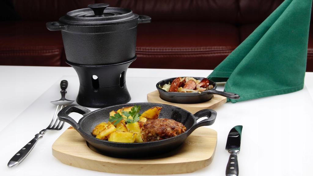 BLACK CAST IRON SERVING DISH