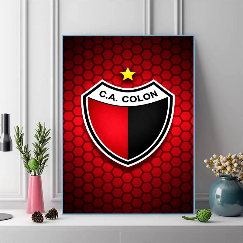 Club Atlético Colon 100% Round Full Drill 5D DIY Diamond Painting Embroidery Cross Stitch Rhinestone Décor