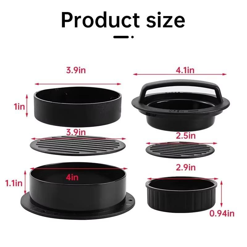 Cross-Border Plastic Hamburger Patty Press Mold - Multifunctional Kitchen Tool