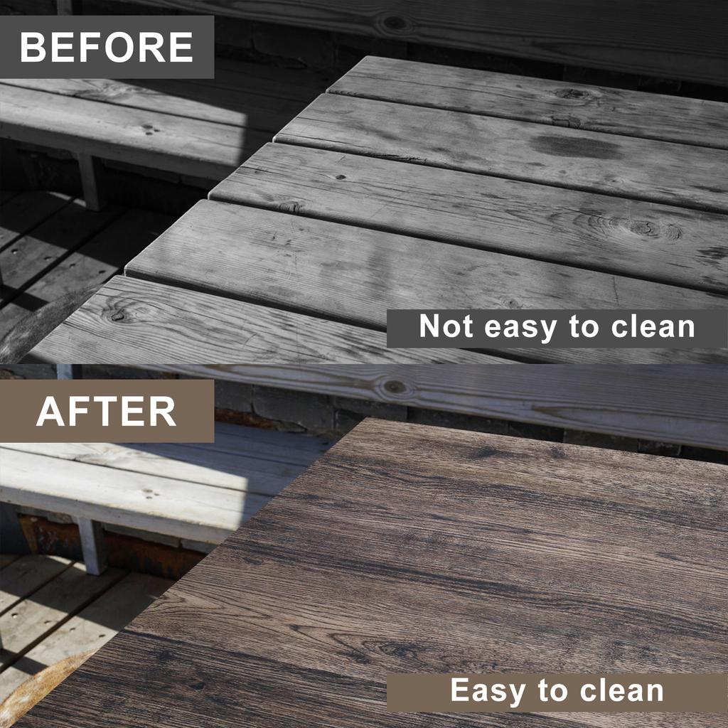 3 ks Obdélníkový potah na piknikový stůl Venkovní sada lavic Polyester Vodotěsný Vzhled dřeva Kempování Párty Dekorace