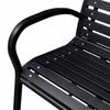 Garden Bench 125 cm Steel and WPC Black
