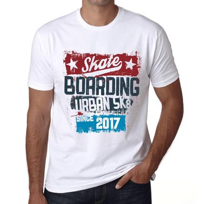 Férfi Vintage Póló Grafikus Póló Városi Skate 2017 óta Fehér