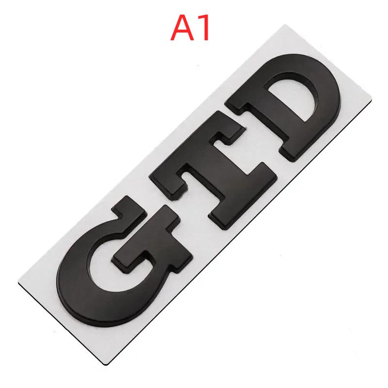 3D Metal GTD Logo Emblem Badge Car Front Grill Rear Trunk Sticker For  PO/LO G/lf 4 5 6 7 7 MK2 MK4 MK5 MK6 MK7 MK8