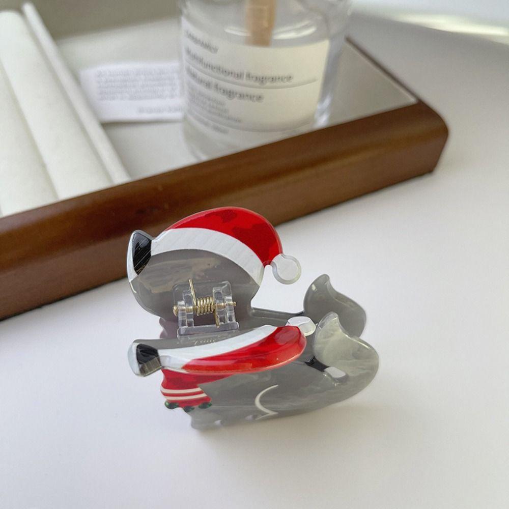 Korean Style Cat Hair Claw Cat Acrylic Animal Hair Clip Cute Animal Shark Clip  Daily