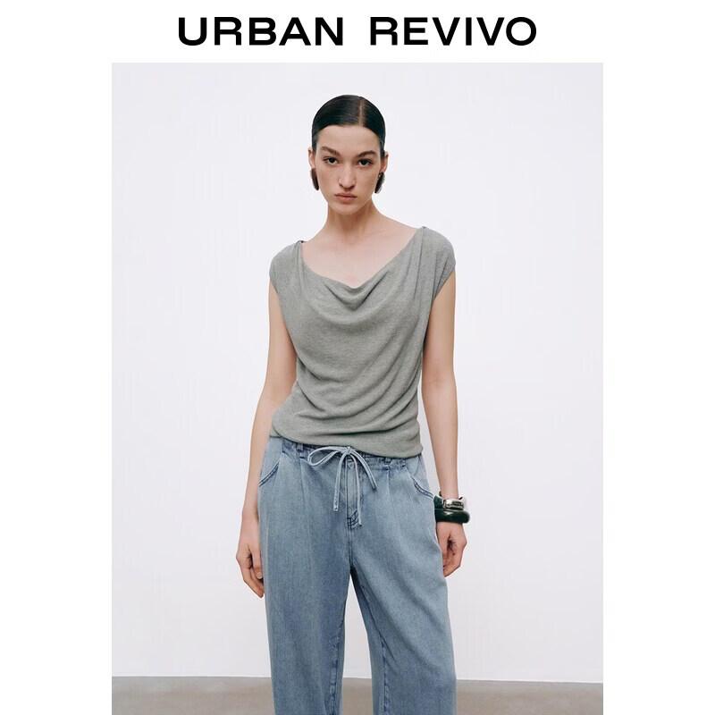 UR Women s Elegant Waist-Cinching Knit Top XS