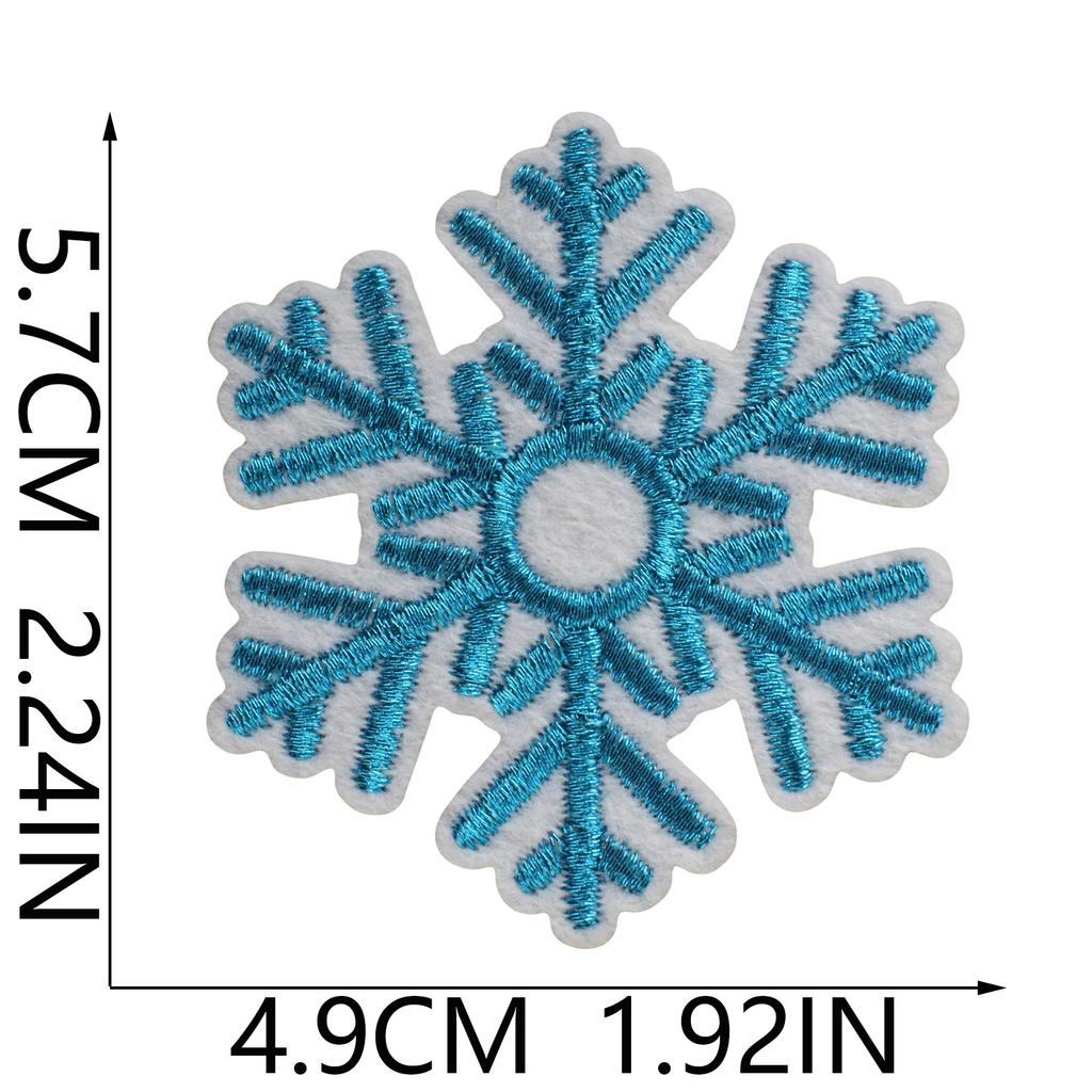Winter Snowflake Embroidery Cloth Sticker Ironing Holiday Decoration Accessories Scarf Luggage Embellishment Snowflake Repair Embroidery Patch