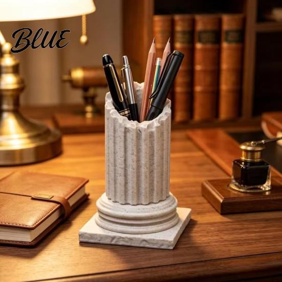 3D Printed Pen Design Organizer Roman Holder Pillar Cup Vintage Column Stationery Container Decorative Pencil Box for Home Office