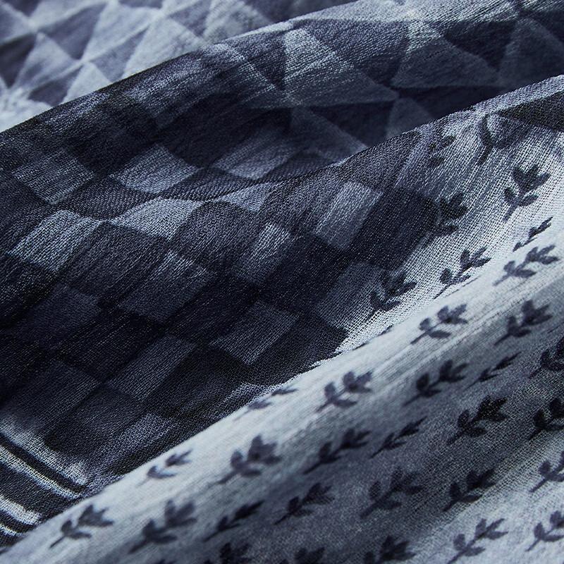 Xiangying Printed Plaid Mesh Half Skirt