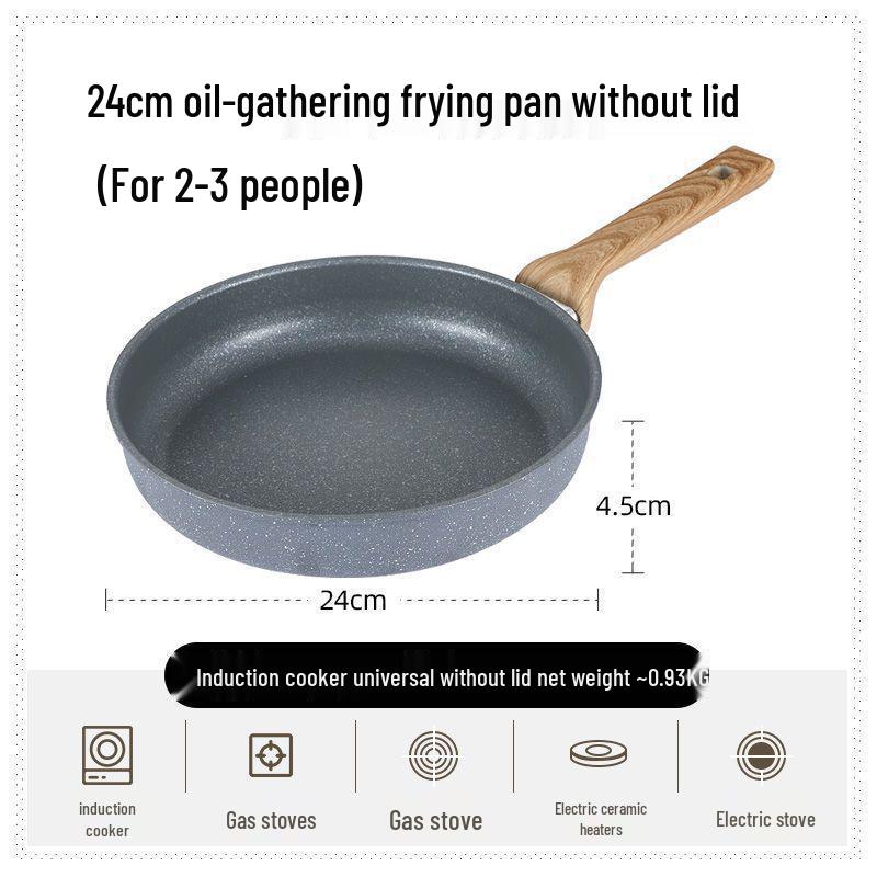 Maifan Stein Antihaftpfanne - Flacher Boden, Pfannenrühren, Steak, Kleine Omelettpfanne, Induktionsgeeignete Universalbratpfanne.