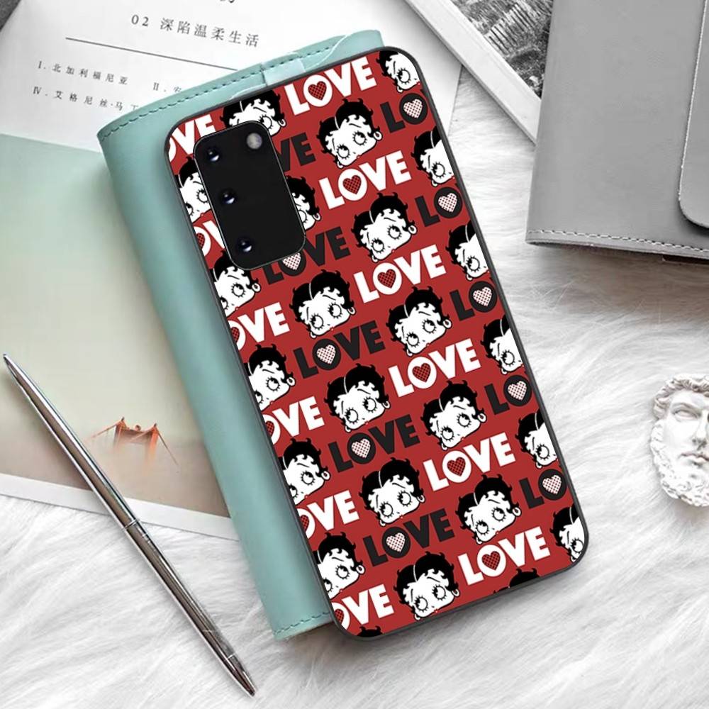 Cartoon B-Betty B-Boop Phone Case For Samsung S 24 Fe 25 Ultra Plus 20 Lite 21 30 22 23 24 22 Ultra 5G Fundas