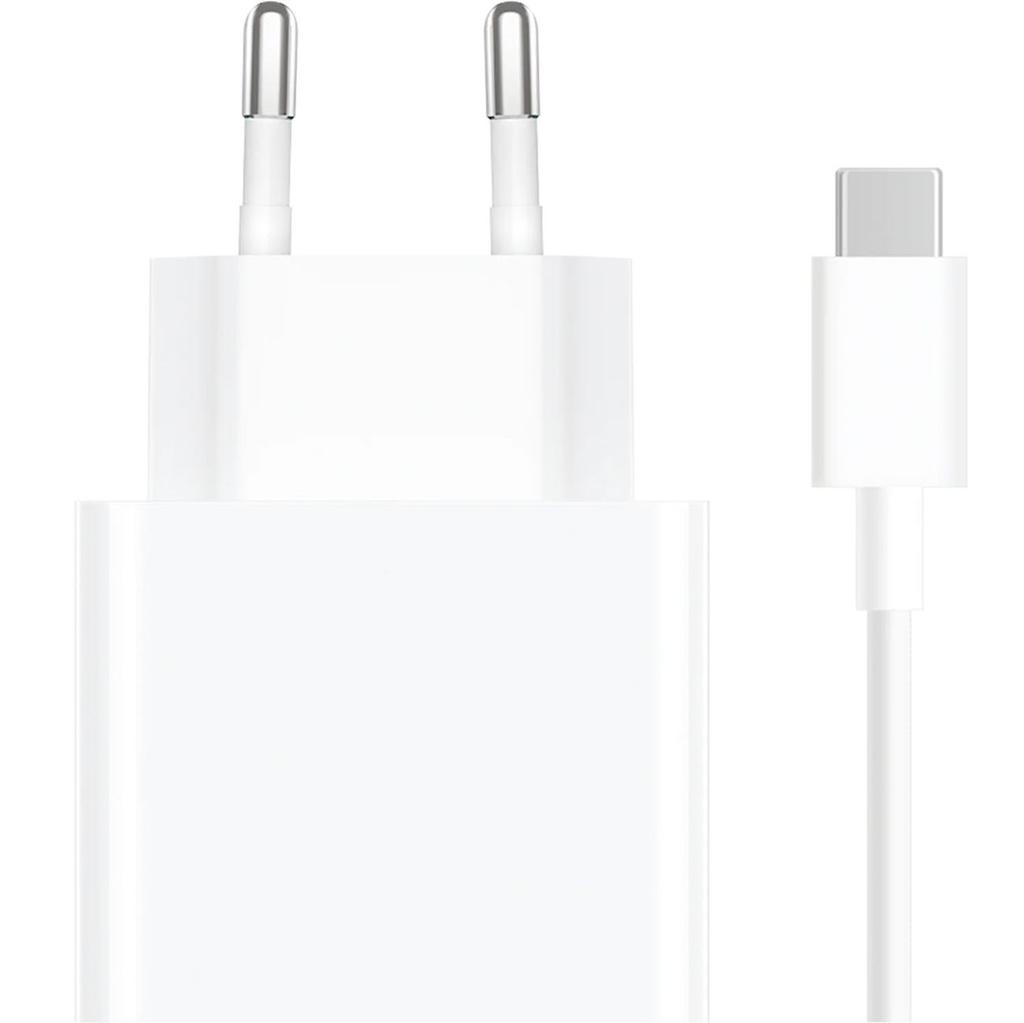 Ładowarka sieciowa USB-A 33W z kablem USB-C - biała