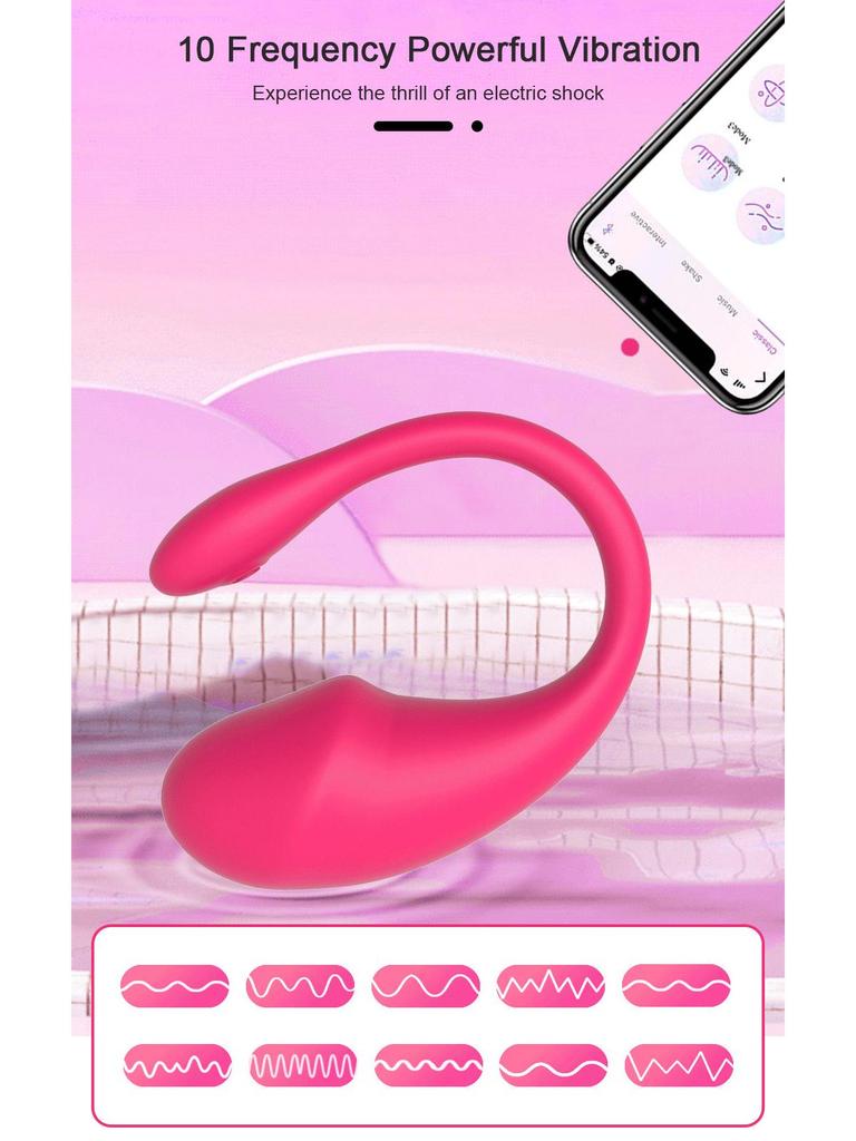 Women's Rechargeable APP-Controlled Tadpole Vibrator Dildo