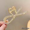 High-End Women's Rhinestone Hair Shark Clip - Large, Stylish, and Trendy Hairpin