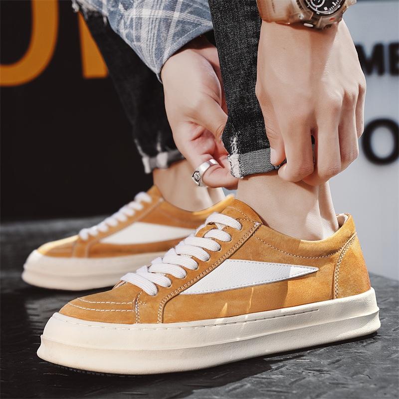 Fashion Trendy Brand Men's Sports and Leisure Shoes Versatile Thick Soled Oxford Shoes Commuting Outdoor Men's Workwear Shoes Lace Up