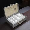Suet Jade White Porcelain Tea Set Light Blue Gift Box China White Kung Fu Tea Set Business Gift