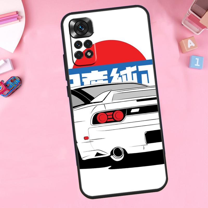 Sports Car JDM  Drift Phone Case For Xiaomi Redmi Note 11 10 9 8 12 Pro Turbo 9S 10S 11S 12S 9A 9C 10C 12C Cover