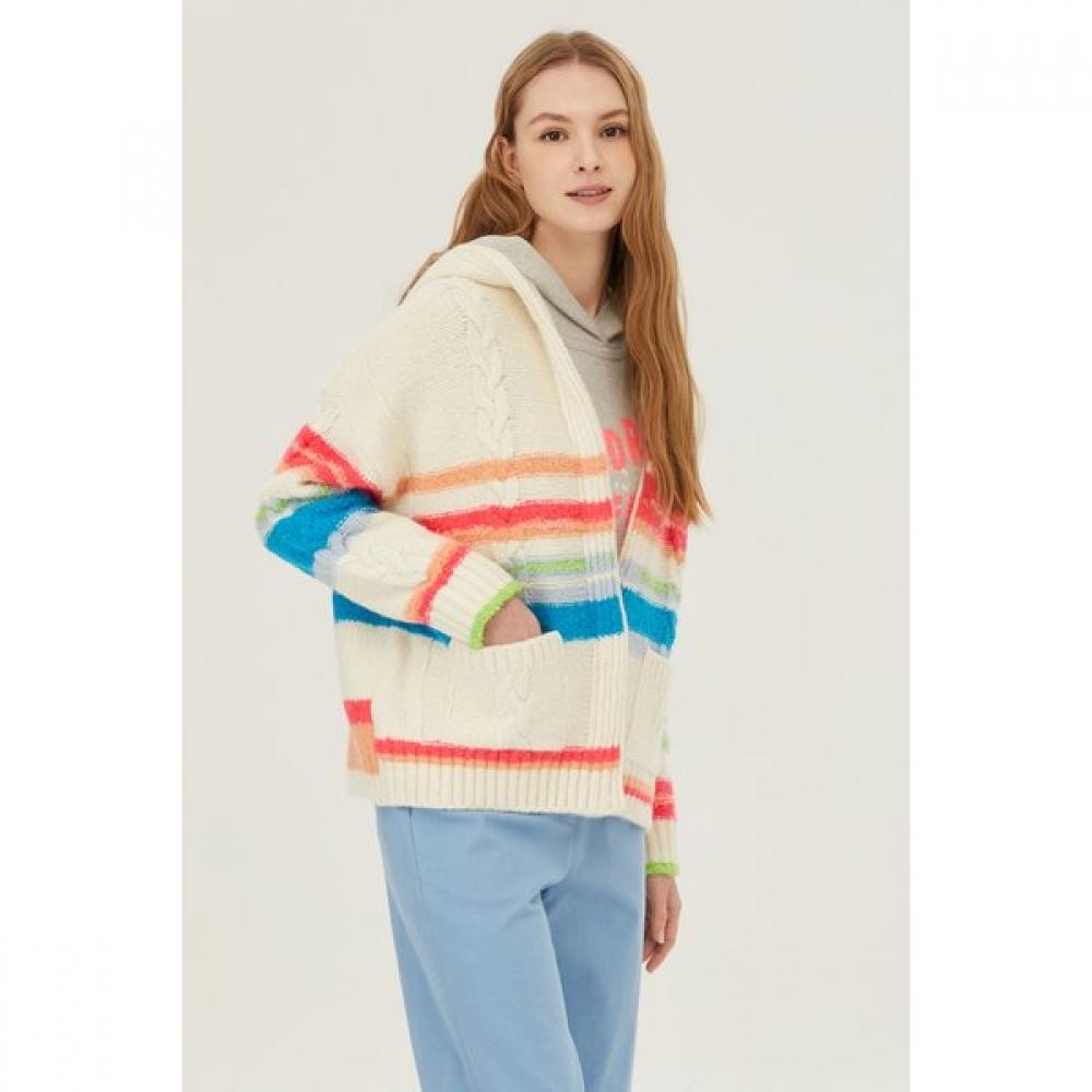 Толстовка-кардиган Benetton с мультиполосками Bakc05411 IV/42