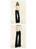 Women's Original Blue Micro-Flare Low-Rise Jeans, Autumn/Winter 2024: Trendy Slimming Wide-Leg Style
