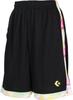 CONVERSE Basketball Practice Shorts Size L Girls' (with Pockets) CB351853, Moisture-Wicking, Quick-Drying, Black/Yellow,