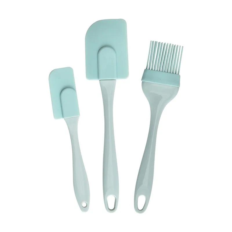 Three Piece Set, Baker's Kitchen Tools, Oil Brush Set, Silicone Oil Brush, Silicone Scraper, Cake Spatula