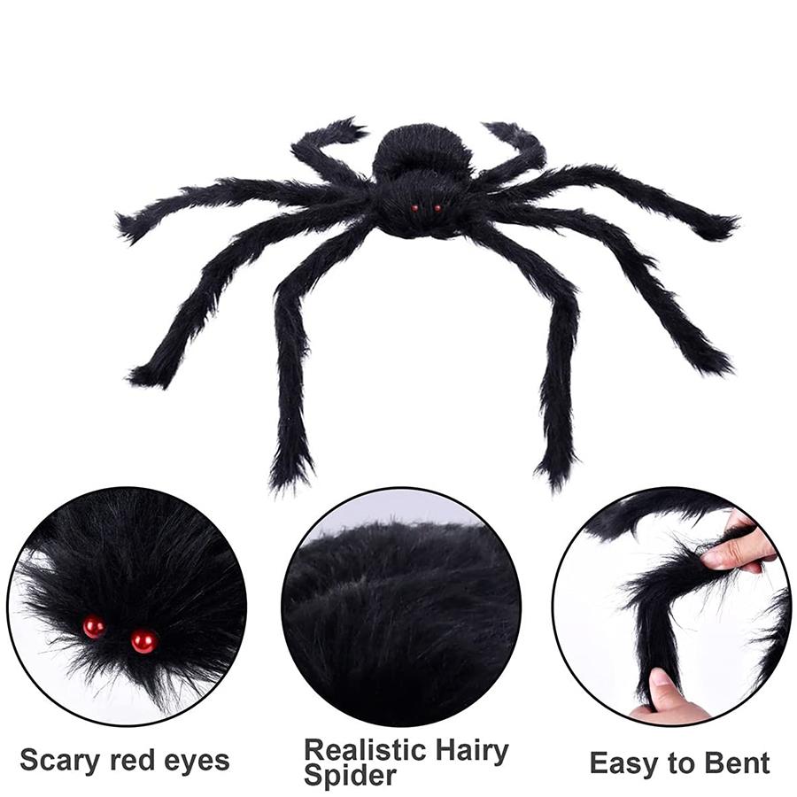 Spider Web Halloween Decorations 5M Giant Triangular With Spider