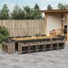 VidaXL 17-piece Garden Dining Set and Cushions Braided Resin 3278017
