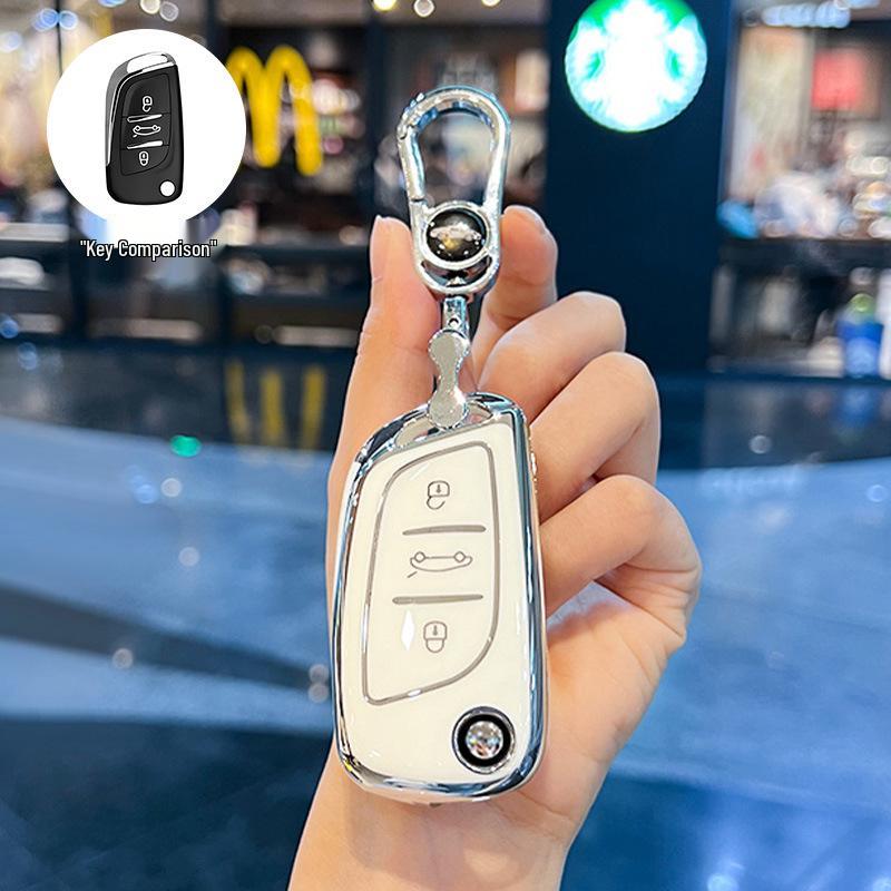 Universal Car Key Cover for Volkswagen, Toyota, Nissan, Honda, Peugeot, Citroen, Buick - Rear Protective Shell Buckle