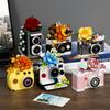 Creative Camera&Flowers Building Blocks DIY Toys Small Particle Bricks Assembly Puzzle Toys For Kids Gifts Sets