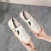 Mom Shoes Comfortable Flat Shoes For Women Hollow Hole Middle-Aged And Elderly Women's Shoes Summer Soft-Soled Leather Shoes