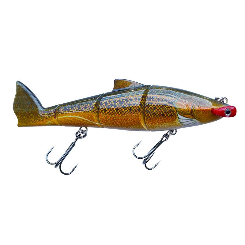 15.8cm Bass Fishing Lures Multi Jointed Trout Perch Multi-Section Fish Bait Lure Hard Bait Crankbait