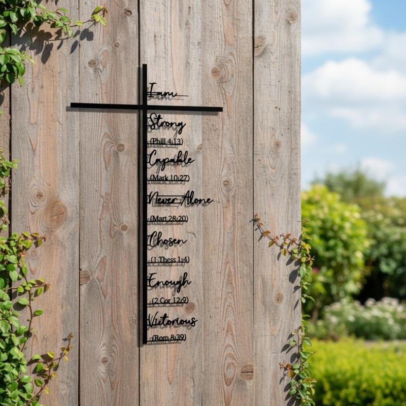 Christliche Kreuze Wandkunst Religiöse Wanddekorationen für Gebetsraum Hängende Wandkunst Dekorationen Religiöses Spirituelles Geschenk