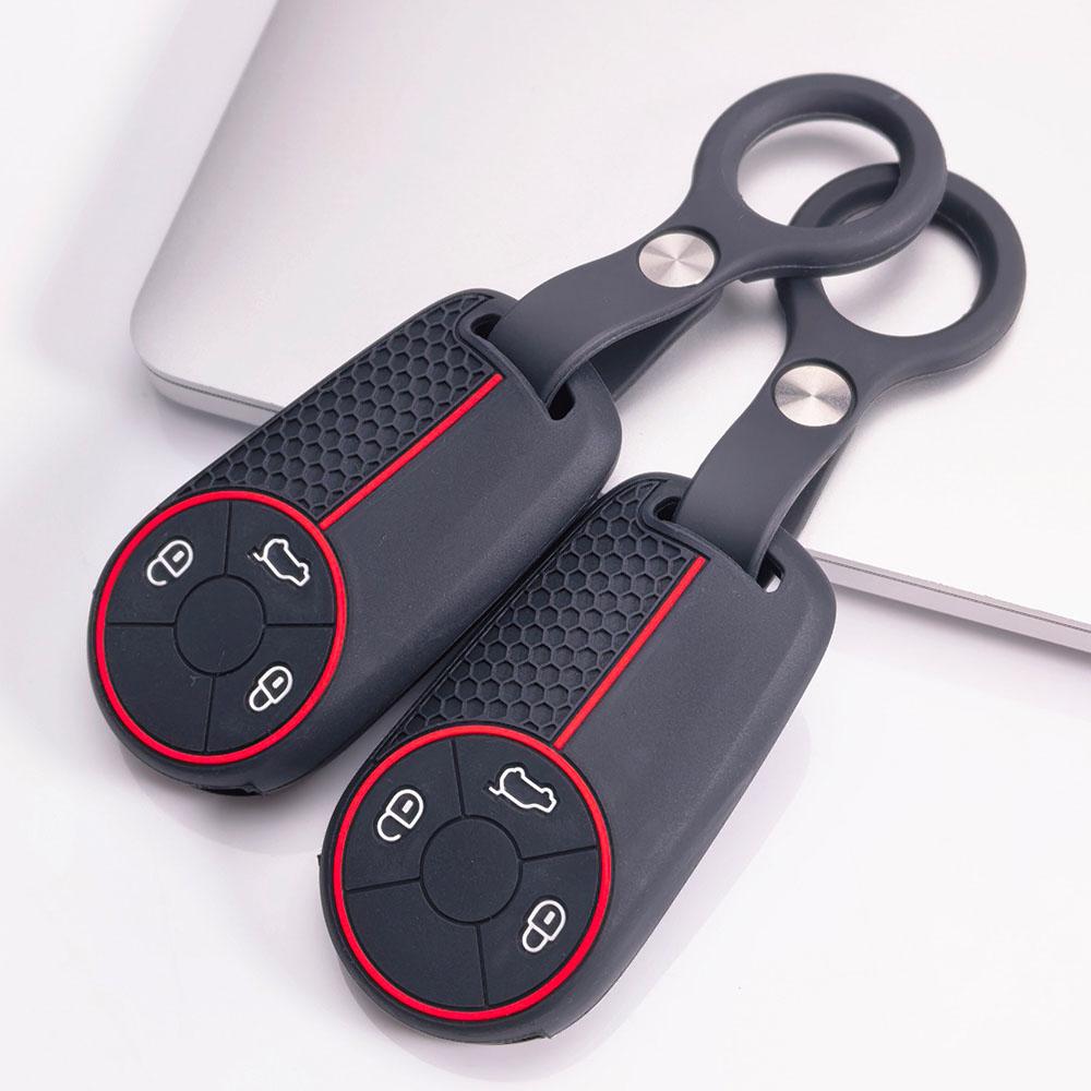 Key Holder Cover for Haval H6 M6 F7 Dargo Chitu Shenshou Xiaolong with Keychain Protective Accessory Key Fob Protection Replacement