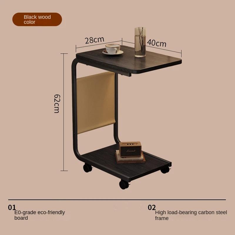 Abnehmbarer Nachttisch, Kleiner Couchtisch für das Wohnzimmer, Kleiner Tisch für das Sofa, Mini-Teetisch, Nachttisch, Beweglich