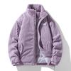 Winter Fashion Casual Parkas Men Stand Collar Solid Color Outerwear Corduroy Thicken Warm Jacket Padded Jacket