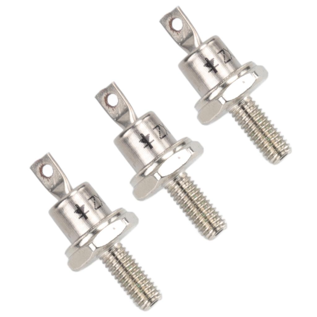 3PCS Rectifier Diode Spiral 25A Iron High Hardness Spiral Rectifier Module Replacement for