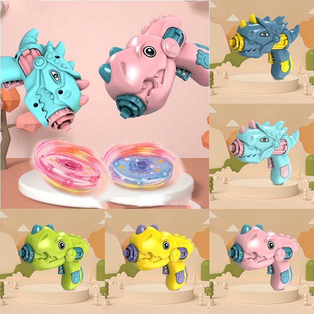 Flying Toys Flashing Spinng Top UFO Disks Gyro Dinosaur Launcher Birthday Gift