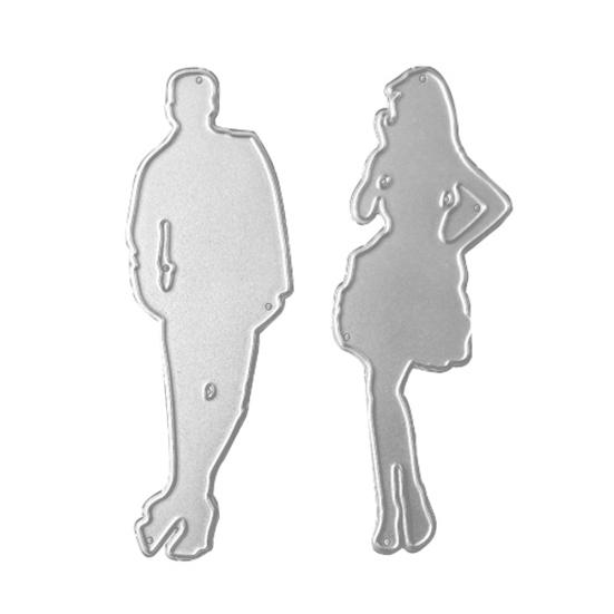 

Мужчины женщины резки металла штампы DIY записки тиснение бумажная карта альбом ремесло трафарет серебряный