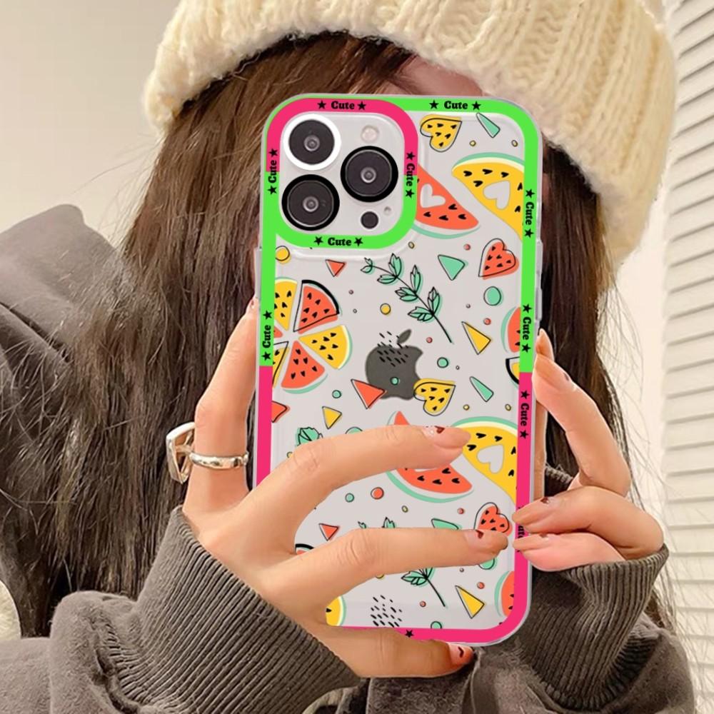 Watermelon Phone Case For iPhone 15 14 13 12 11 Pro Max XS X XR Mini Protective Cover