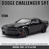 1:24 Dodge Challenger SRT Hellcat შენადნობის მასლის მოდელი, ლითონის სპორტული მანქანის ორნამენტები, მანქანის მოდელი, ხმით და განათებით, საბავშვო სათამაშო, საჩუქარი ბიჭისთვის