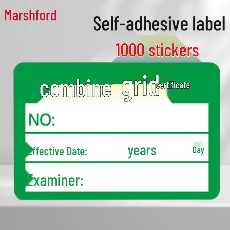 Mashifu Quality Control & Metrology Self-Adhesive Labels