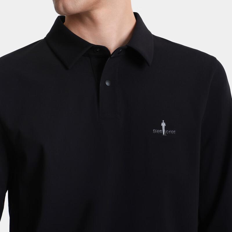 Biyinlefen Men's Lightweight Soft Stretch Long Sleeve Polo Shirt