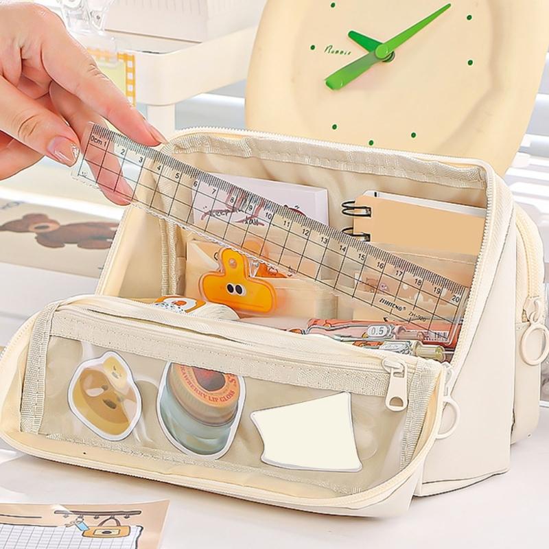 Astuccio Grande Capacità Astuccio Multi Strato Astucci Staccabili Organizer per Penne Borsa Astucci da Viaggio per Trucco