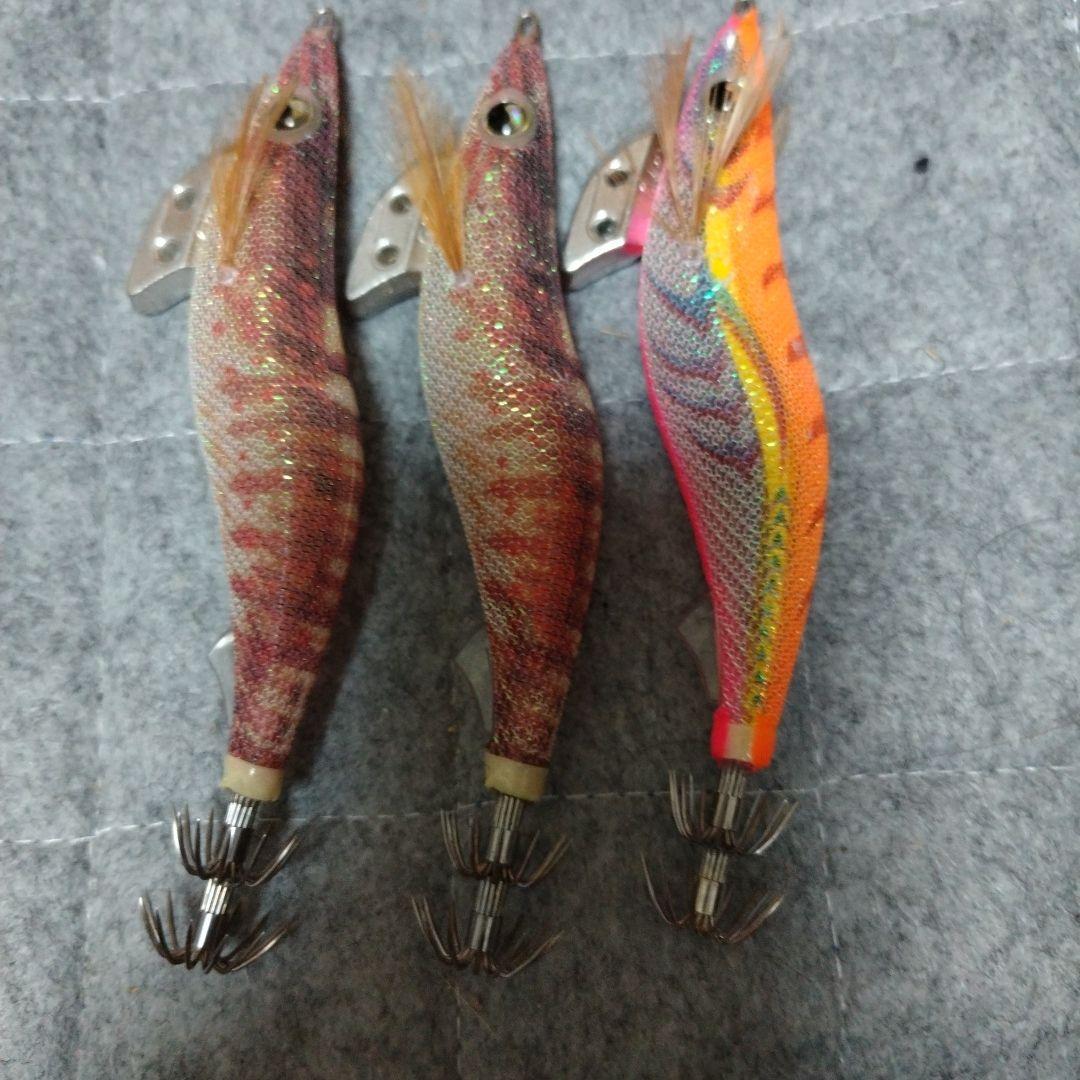 Used Egi King 10th Anniversary Set of 3 Bait Tree Squid Fishing Lure