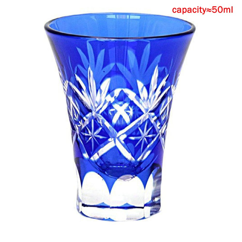 

2 шт./Лот, Японский стакан для саке Эдо Кирикко, Бокалы для вина из стекла ручной резьбы, Рюмка для ликера, Бытовая подарочная чашка, 50/80/110 мл 50-1110ml