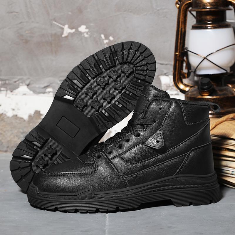 

Ботинки Мартина мужские на высокой подошве с сумкой на носке, ретро, рабочие, мотоциклетные, рыжие ботинки, высокие, в британском стиле, ботинки с большой головой 47