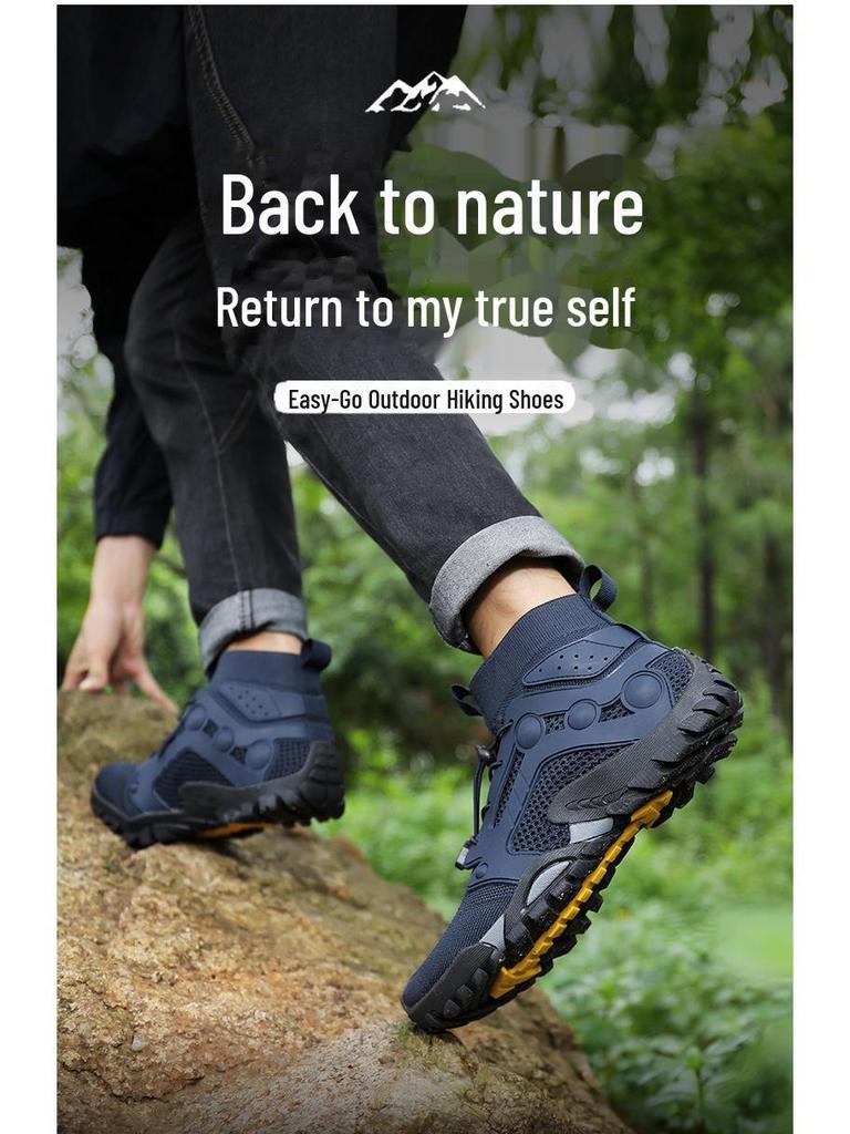 Protiskluzové venkovní turistické a horolezecké boty: Odolné proti opotřebení, vhodné pro brodění a rybolov
