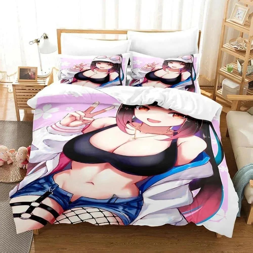 Comforter Hana Yomeguri Bedding Set Single Twin Full Queen King Size Bed Set Adult Kid Bedroom S Kawaii Anime Bed